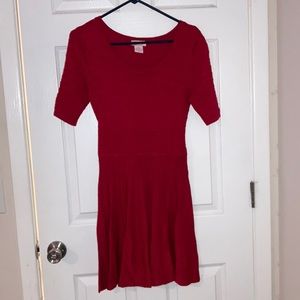 Candies red sweater dress size small EUC